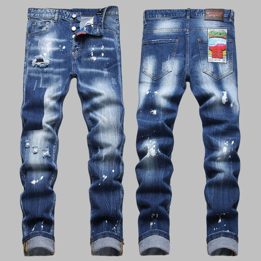2025 New Men's Ink Splash Jeans